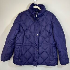 Land’s End Purple Quilted Down Filled Puffer Jacket Winter Coat Women’s Size 1X
